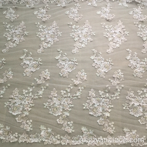 Люкс из бисера ручной работы цветок свадебный ткань